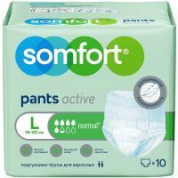 Подгузники для взрослых Somfort Pants Active Normal Large №10 AAB Co., Ltd/Китай