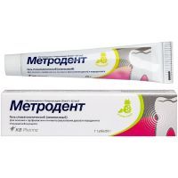 Метродент гель 10мг + 0,5мг 20г (ананас) Synmedic Laboratories/Индия