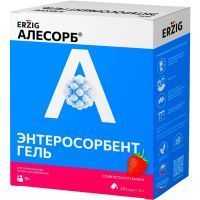Алесорб энтеросорбент Эрциг стик (гель д/приема внутрь) 10г №20 (клубника) Фармацевтическая фабрика/Россия