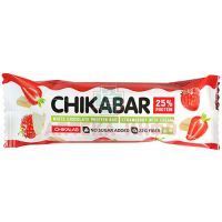 Батончик CHIKALAB Chikabar протеиновый глазир. Клубника и сливки 60г Фитнес Фуд