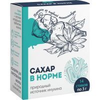 Концентрат САХАР В НОРМЕ инулиновый стик 3г №14 Алтайский нектар/Россия