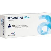 Ребамипид таб. п/пл. об. 100мг №30 (3+1) Обнинская химико-фармацевтическая фабрика/Россия
