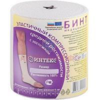 Бинт эласт. ИНТЕКС с застеж. сред. растяж. 3,5м х 8см Интертекстиль