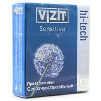 Презерватив VIZIT Hi-Tech Sensitive (сверхчувствительный) №3 Richter Rubber Technology/Малайзия