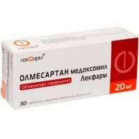 Олмесартан медоксомил Лекфарм таб. п/пл. об. 20мг №30 Лекфарм/Беларусь