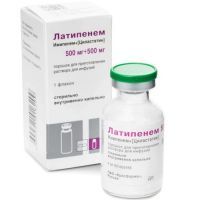 Латипенем фл. (пор. д/приг. р-ра д/инф.) 500мг+500мг №1 Красфарма
