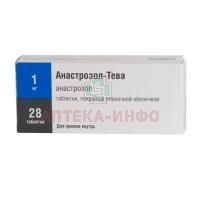 Анастрозол-Тева таб. п/пл. об. 1мг №28 Teva Pharmaceutical/Израиль
