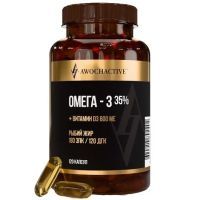 AWOCHACTIVE Омега-3 35% + Д3 600МЕ капс. №120 Арсенал атлета/Россия