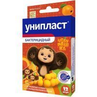 Лейкопластырь бактерицидный УНИПЛАСТ "Чебурашка" набор 1,9х7,2см №12 (прокладка 1,3х2,5см) Верофарм ОАО