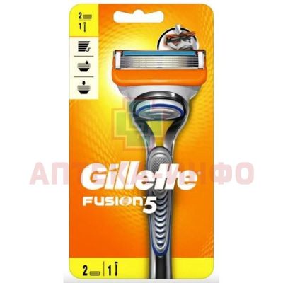 Бритвенный станок Gillette Fusion + 2 касс. (Gillette)