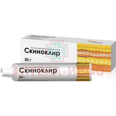 Скиноклир гель д/нар. прим. 15% 30г Озон/Россия