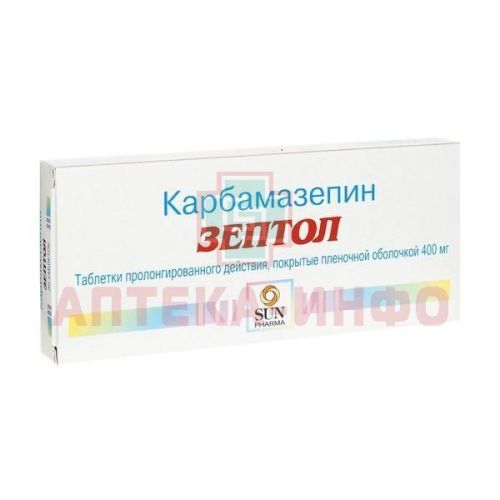 Зептол таб. пролонг. п/пл. об. 400мг №30 Sun Pharmaceutical/Индия