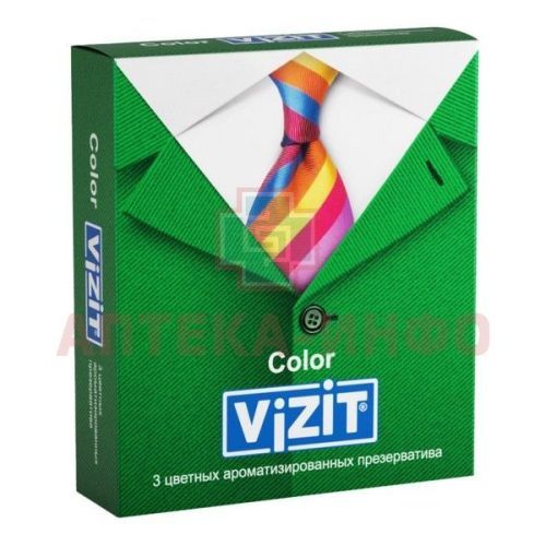 Презерватив VIZIT Color (цветные ароматиз.) №3 Richter Rubber Technology/Малайзия