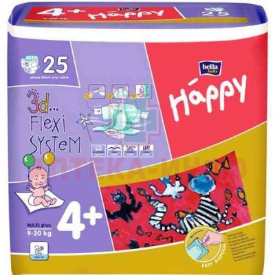 Подгузники BELLA HAPPY maxi plus (9-20кг) №25 TZMO S.A./Польша