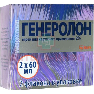 Генеролон спрей д/наруж. прим. 2% 60мл №2 Industrial Farmaceutica Cantabria S.A./Испания/Belupo/Хорватия