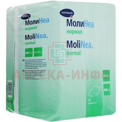 Пеленка MOLINEA Normal впит. 60см х 90см 30шт (80g) Пауль Хартманн/Германия