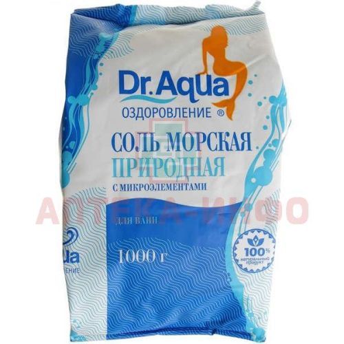 Соль морская DR. AQUA природная 1кг Уралмедпром/Россия