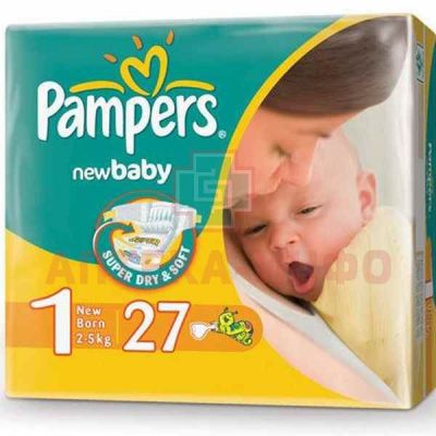 Подгузники PAMPERS New Baby Newborn (2-5кг) №27 Проктер энд Гэмбл/Россия