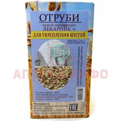 Отруби "Лекарник плюс" Д/укрепления костей с кальцием и кунжутом 150г (Здоровье через питание/Россия)