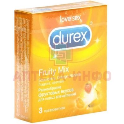 Презерватив DUREX Fruity Mix №3 Reckitt Benckiser Healthcare/Великобритания