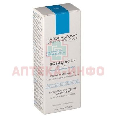 La Roche-Posay ROSALIAC UV RICHE увлаж. средство д/усиления защитной функции кожи, склонной к покраснениям SPF-15 40мл La Roche-Posay/Франция