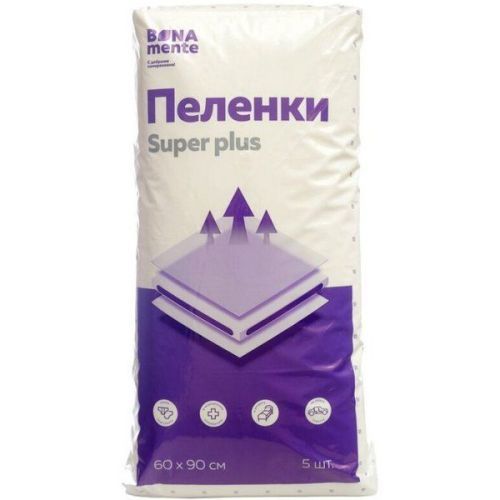 Пеленки Bona Mente! впитыв. Super Plus 60х90см №5 Пелигрин Матен/Россия