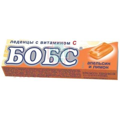 Леденцы БОБС апельсин и лимон 35г (3,5г x 10) Мак-Иваново/Россия
