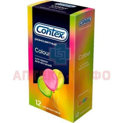 Презерватив CONTEX №12 Colour (разноцветные) AVK Polypharm Co Ltd/Австралия