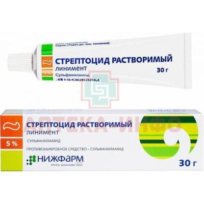 Стрептоцид линим. 5% 30г Нижфарм/Россия