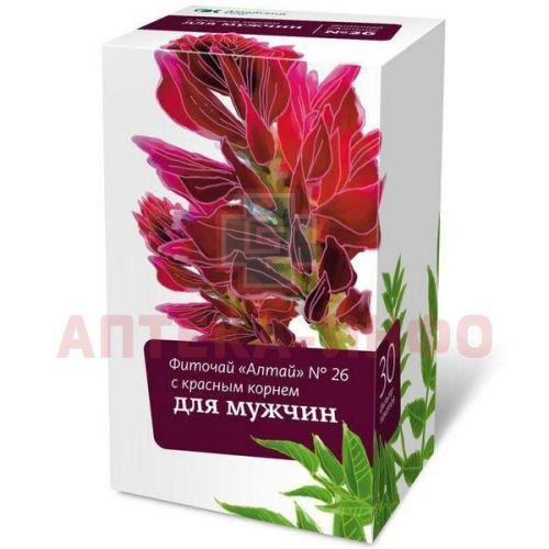 Чайный напиток АЛТАЙ №26 с красным корнем д/мужчин пак.-фильтр 2г №30 Алтайский кедр/Россия