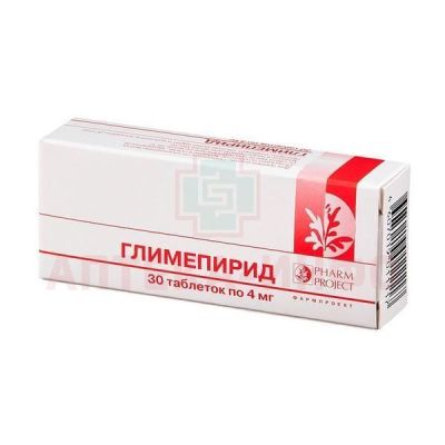 Глимепирид таб. 4мг №30 Фармпроект/Россия