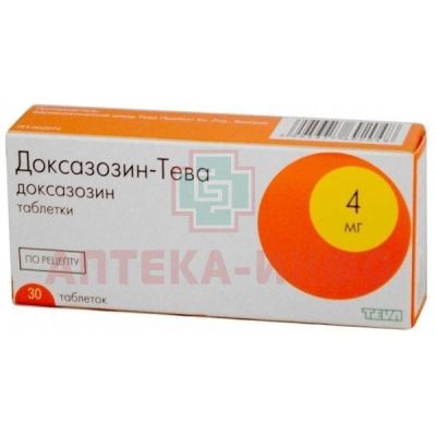 Доксазозин-Тева таб. 4мг №30 Teva Pharmaceutical Works Private/Венгрия