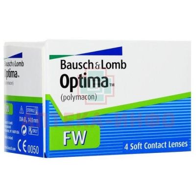 Линзы Optima FW (90 дней) Dia 14.0 BC 8.7 контактные мягкие корриг. (-4,00) №4 Bausch & Lomb