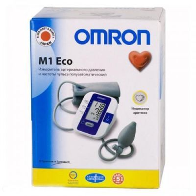 Тонометр OMRON M1 Eco (п/автомат, память на 42 изм. индикатор аритмии, индикатор повышенного давления) Omron/Япония