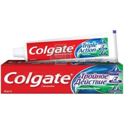 Зубная паста COLGATE Тройное действие 50мл (75г) Colgate-Palmolive/Китай