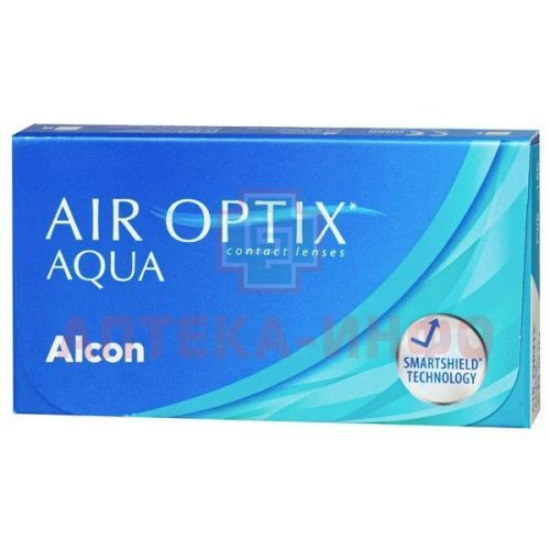 Линзы AIR OPTIX Aqua (30 дней) pk 6 Dia 14.2 BC 8.6 контактные мягкие корриг. (-2,75) Alcon/Индонезия