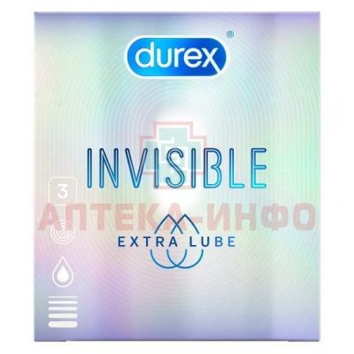 Презерватив DUREX Invisible Extra Lube №3 Reckitt Benckiser Healthcare/Великобритания