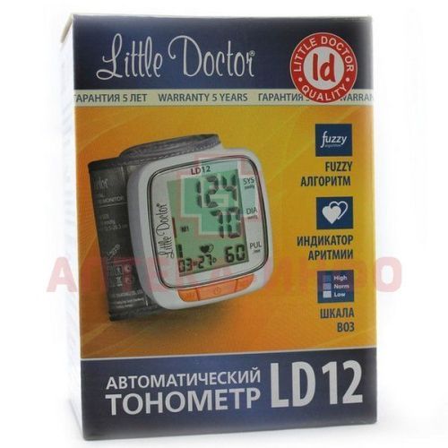 Тонометр LD-12 автомат на запястье + индикатор аритмии Little Doctor/Сингапур