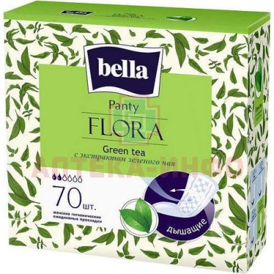 Прокладки гигиенические BELLA FLORA Green tea с экстр. зеленого чая №70 TZMO S.A./Польша