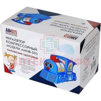 Ингалятор AMNB-502 "Паровозик Здоровья" компрессорный компактный детский Amrus/США