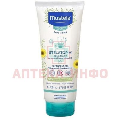 MUSTELA Dermo-Pediatrics StelAtopia гель очищающий д/купания 200мл Laboratoires Expanscience/Франция