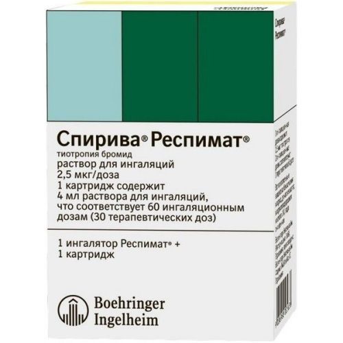 Спирива Респимат карт.(р-р д/инг.) 2,5мкг/доза 4мл №1 + ингалятор Респимат Boehringer Ingelheim/Испания