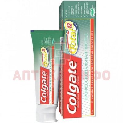 Зубная паста COLGATE Total 12 Профессиональная чистка гель 75мл Colgate-Palmolive/Китай