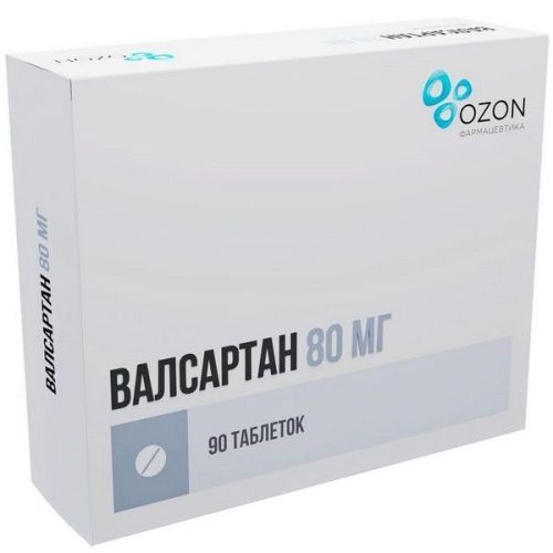 Валсартан таб. п/пл. об. 80мг №90 Озон Фарм/Россия