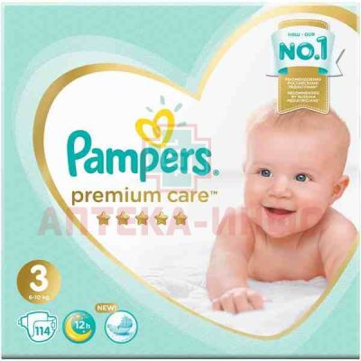 Подгузники PAMPERS Premium Care разм.3 (6-10кг) №114 Проктер энд Гэмбл/Россия