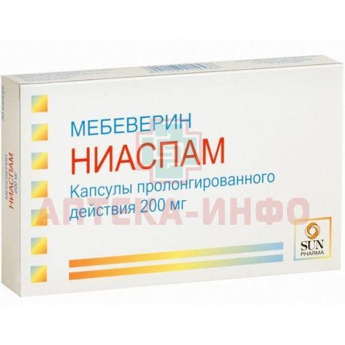 Ниаспам капс. с пролонг. высвоб. 200мг №30 Sun Pharmaceutical Industries Ltd/Индия