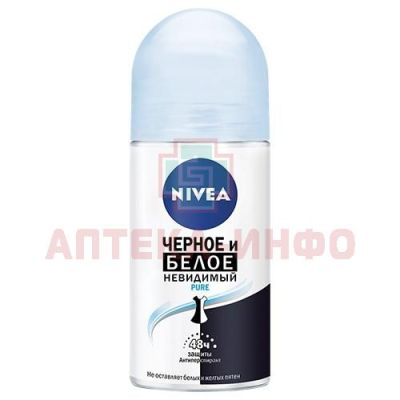 NIVEA DEODORANT Pure "Невидимая защита" дезодорант д/жен. 50мл (ролик.) (82995) Beiersdorf AG/Германия