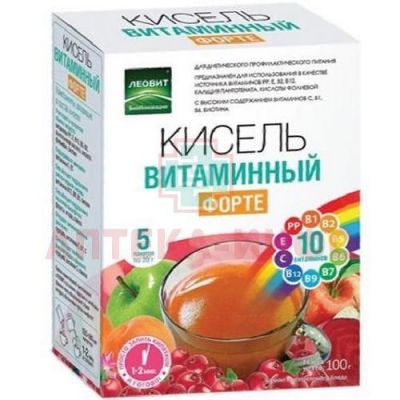 Кисель РЕЦЕПТ ЗДОРОВЬЯ витаминный форте 20г №5 Леовит Hyтрио/Россия