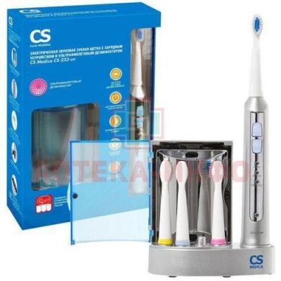 Зубная щетка CS Medica CS-233-UV (звуковая) + зар. устройство + дезинфектор CS Medica/Китай