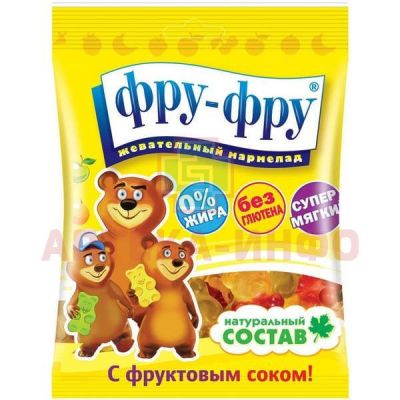 Мармелад ФРУ-ФРУ Медвежата-тянучки витамины+сок 100г The Candy Plus Sweet Factory/Чехия